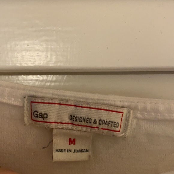 White boatneck three quarter length sleeve top - Picture 2 of 2